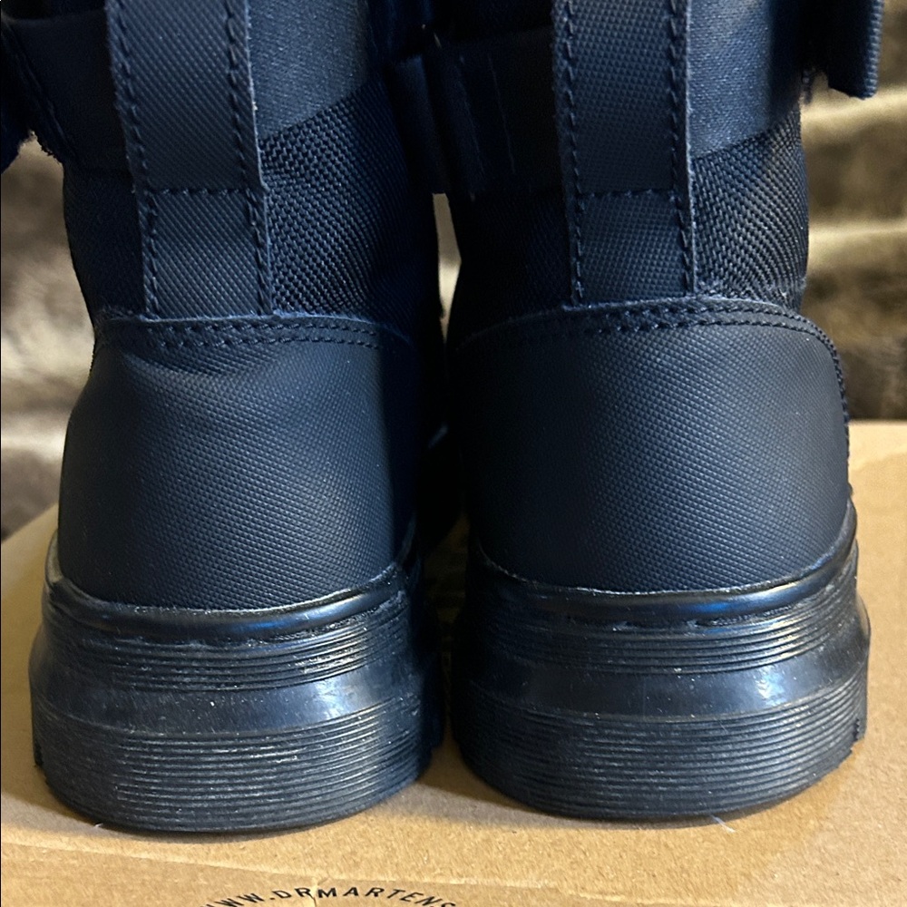 Dr. Martens Black High-Top Lace-Up Ankle Boots with Strap - Picture 10 of 15